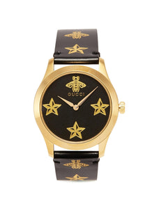 'G-Timeless' bee star print 38mm watch - Gucci - Metallic