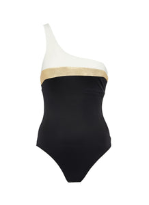 'The Chloe' colourblock one-shoulder one-piece swimsuit - Solid & Striped - Multi-colour