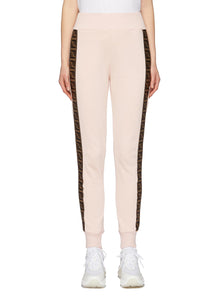'Fendriama' logo print sweatpants - Fendi Sport - Pink