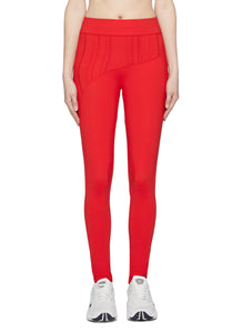 'Mokaki Aina' panelled performance leggings - NO KA’OI - Red
