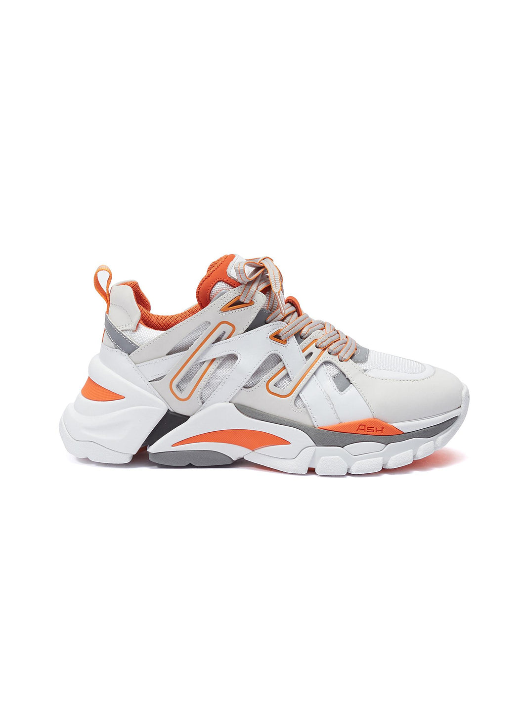 'Flash' colourblock caged leather sneakers - ASH - White