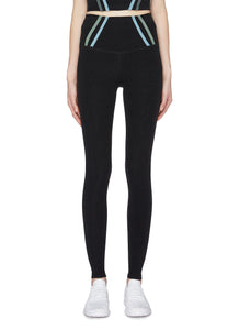 'Stripe Down' performance leggings - Beyond Yoga - Blue