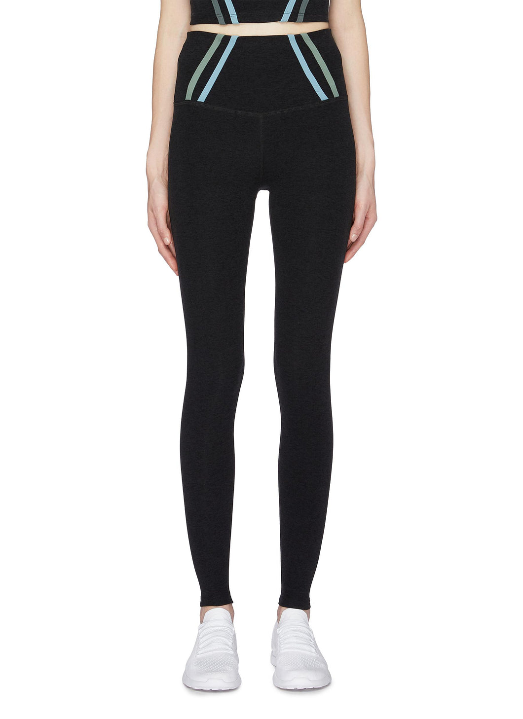 'Stripe Down' performance leggings - Beyond Yoga - Blue