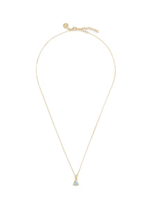 Aquamarine pendant necklace - Edge of Ember - Metallic