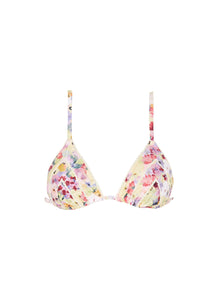 'Tutti Fruitti' floral print Econyl™ string bikini top