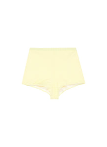 'Banana' chevron rib knit high waist bikini shorts
