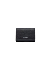 'Ville' logo print accordion leather card holder