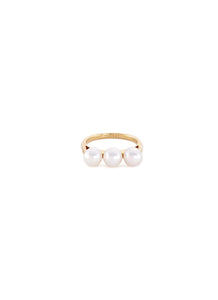 'Balance' akoya pearl 18k yellow gold ring - Tasaki - Metallic