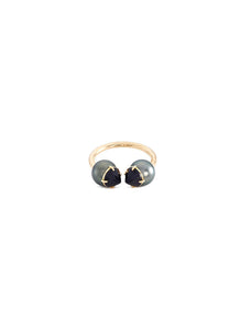 'Refined Rebellion' spinel Tahitian pearl 18k yellow gold ring - Tasaki - Metallic